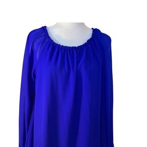 faite and joy blue off shoulder top size xL